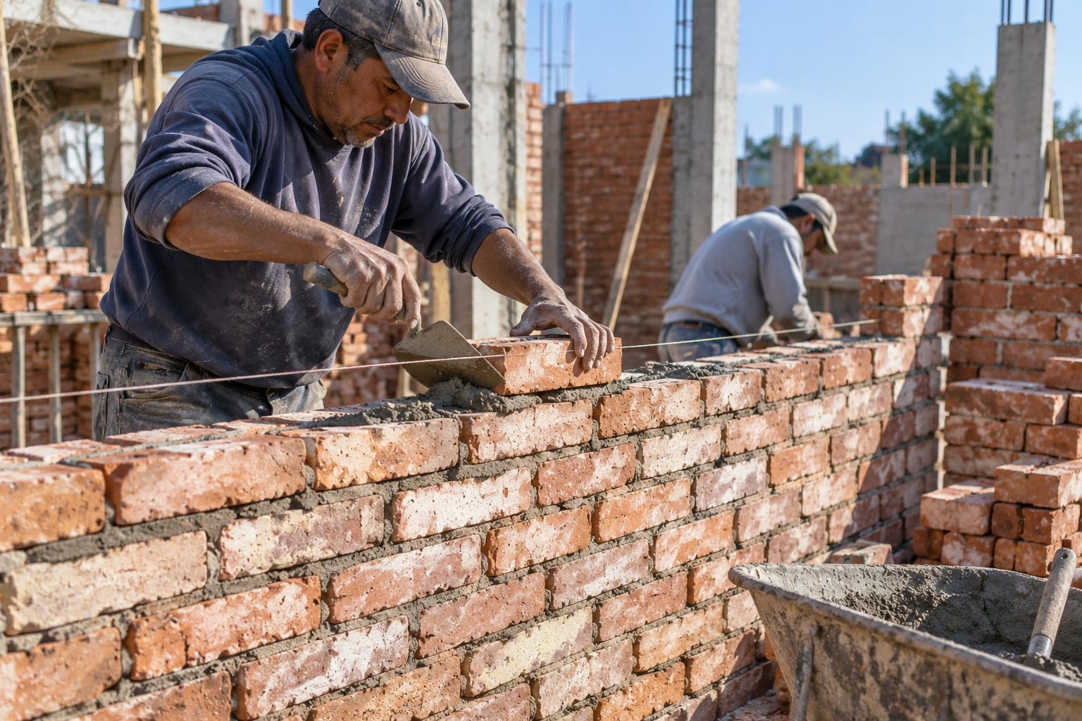 Ladrillos comunes en obra